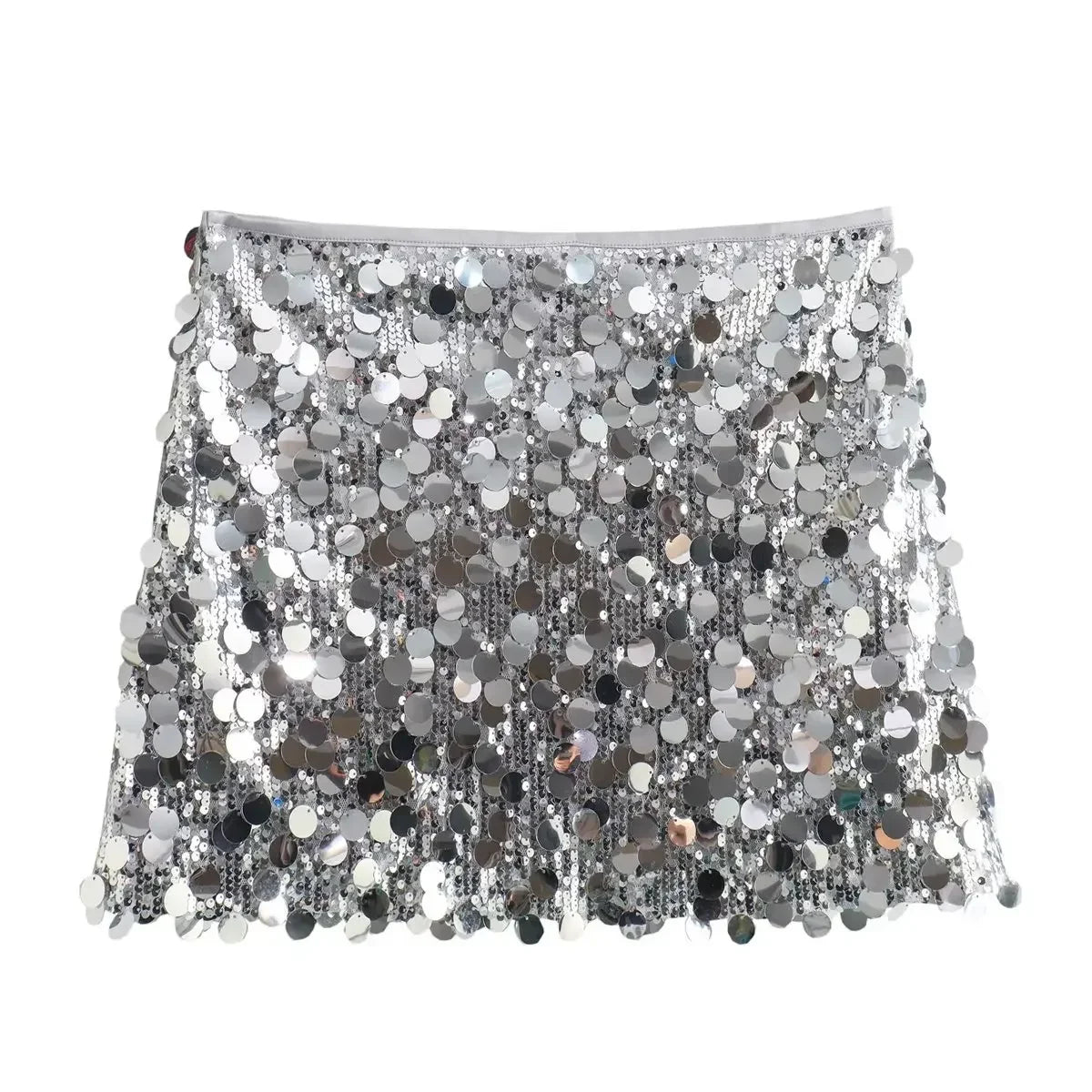 Grey sequin skirt