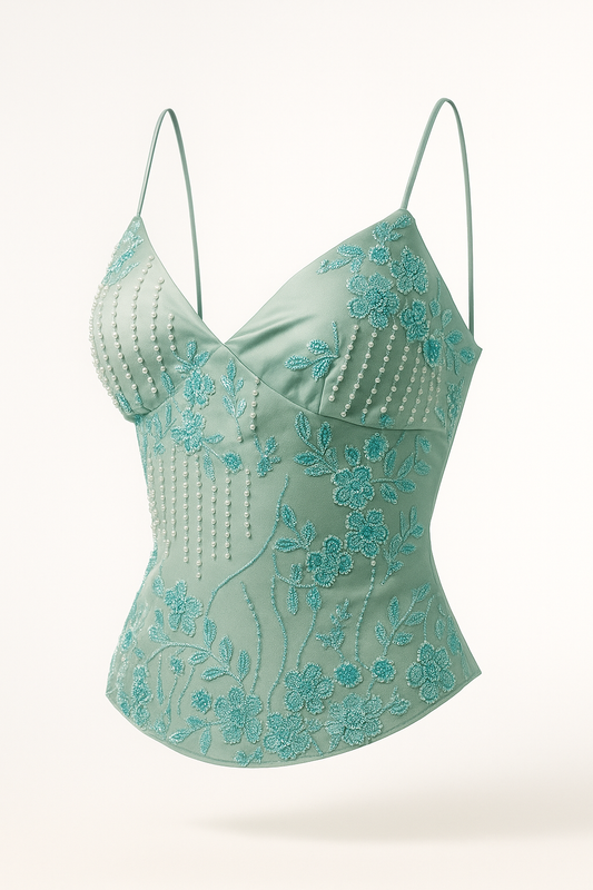 Fleurs turquoises