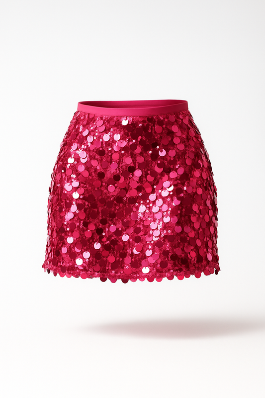 Pink shiny skirt