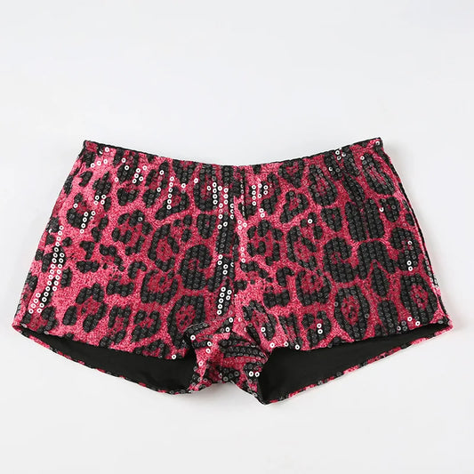 Pink leopard short